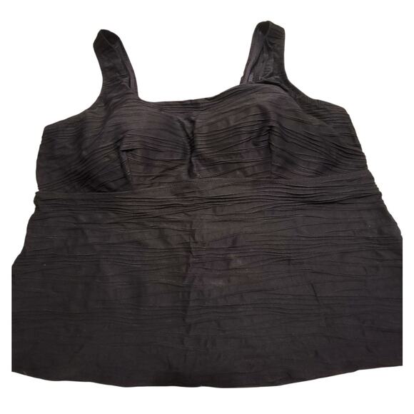 NEW Lands' End Black Tankini Swimsuit Top and Bottom 2X size 20W - Picture 3 of 4